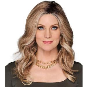Hair u wear (RL10/22SS Iced Cappuccino) - Raquel Welch 36cm Wavy Top Billing Top-of-The-Head Topper Wig, RL10/22SS Iced Cappuccino