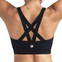 RUNNING GIRL Sports Bras for Women,Padded Strappy Sports Bras Criss-Cross Back Support Sports Bras with Removable Cups Size XL