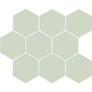 6-Sheet Sage Green Hexagon Peel and Stick Backsplash for Kitchen and Bathroom, Honeycomb Faux Ceramic Matte Self Adhesive Wall Tiles (11.8" x 10.2")