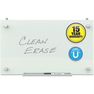 Quartet Whiteboard, Glass Dry Erase Board, Magnetic, 30" x 18", Infinity Frameless Mounting, White Surface, Accessory Tray, 1 Dry Erase Marker and 2 Glass Board Magnets (PDEC1830)