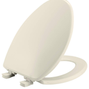 Bemis 7300SLEC Slow Close Toilet Seat, Easy Clean Hinges and Durable Plastic Seat, Made in USA, Elongated, Biscuit