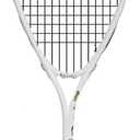 BatZoom Beginner Squash Racket  Lightweight & Durable Training Racquet for Adults & Teens, Pre-Strung with Comfortable Grip & Shock Absorption - Includes Carrying Bag (White)