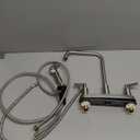 Kitchen Faucet with Sprayer,Brushed Nickel Kitchen Sink Faucet,3 Hole or 4 Hole Faucet for Kitchen Sink,Stainless Steel 2 Handle Kitchen Faucet with Side Sprayer,4 Hole Kitchen Faucets