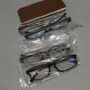 Gaoye Multi Pack Reading Glasses - Blue Light Blocking Lenses, TR90 Frames, UV400 - Eyeglasses with Clear Vision (A6 Black, Leopard, Blue & Clear Mix) 1.5