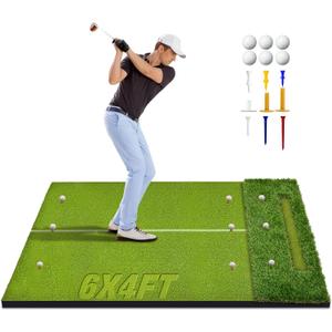 Golf Hitting Mat 40mm 6x4ft with 20mm EVA Base, Professional Golf Practice Size