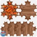 Ziliny 6 Pcs Christmas Appetizer Platter 12 Inch Christmas Cutting Board Acacia