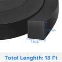 2Packs Air Conditioner Foam Tape with Adhesive, 1''X1''X 6.5 Ft Window Weather Stripping, High Resilience Ac Window Seal Kit Foam Insulation for Winter Summer (6.5ft X 2 Rolls, Black)
