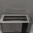 Mueller UltraToast Full Stainless Steel Toaster 4 Slice, Long Extra-Wide Slots for Bagels and Waffles, 6 Browning Levels, LED Display, Cancel/Defrost/Reheat Functions & Removable Tray, Kitchen Gadgets