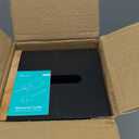 Wood Cable Management Box - Cable Organizer Box - 2 Open Slots Cords Hider Box - Under Desk Cord Organizer for Power Strip Extension Cord Surge Protector Charger Wire, Black (Medium)