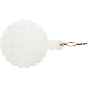 Mud Pie Scalloped Marble Board, 17"L x 13"W