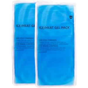 Gel Ice Packs, Cold Ice Packs for Injuries, Cold Pack Reusable Hot and Cold Pack for Injuries, Pain Relief, Wisdom Teeth, First Aid, Neck, Head, Arms, Legs, Blue, Large, 2 Count