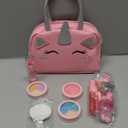 Kids Real Makeup Kit with Pink Unicorn Purse, Non Toxic Washable Make Up Set - Unicorn Toys for Girls Age 4-6, Valentines Day Gifts for Kids, Birthday Gift for Girl Ages 3 4 5 6 7 8 9 10 Years Old