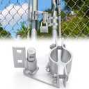 Zonon Chain Link Gate Latch for 1-5/8" and 1-7/8" Chain Link Gate Pipe Galvanized Steel Sliding Latch for Fences Yard Gates