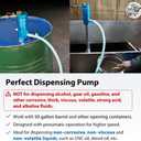 FIRSTINFO A1182US Pneumatic Oil Barrel Drum Pump/Dispenser (1:1) for 50-gallon Pails/Drums and Open Containers/Vessels, Fast Oil/Liquid/Fluid Transfer
