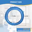 WH05X29521 Washer Door Gasket for GE GFW550SSN0WW GFW550SSN2WW GFW550SSN5WW GFW550SSN1WW GFW550SPR5RS GFW550SPN0DG GFW550SPR4RS GFW550SSN4WW GFW550SSN3WW GFW510SCN0WW GFW510SCV0WW Gasket Seal