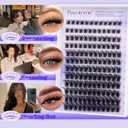 Pawotence Lash Clusters Kit Wispy Lash Extension Kit 10-18mm Cluster Eyelash Extensions Kit Individual Lashes 144pcs Eyelash Clusters with Lash Bond and Seal, Lash Tweezers for Self Use