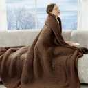 Electric Blanket Twin 62"X84"- Soft Double Sided Sherpa Heated Blanket Twin with 5 Heatings Levels & 10 hrs Auto Shut Off, Fast Heating & ETL Certified, Gift for Women(Brown)