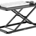 Keyboard and Mouse Riser, 24" x 12" Ergonomic Keyboard Riser, Height Adjustable keyboard stand for desktop, Standing Keyboard Tray, Black