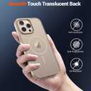 SUPFINE Magnetic for iPhone 16 Pro Case(Compatible with MagSafe)(Military Grade Drop Protection) Slim Translucent Matte Shockproof with Anti-Fingerprint Phone Case,Desert Gold