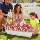 Elyum Artificial Flowers for Outdoors, 9 Bundles Artificial Plants & Flowers Outdoor, UV Resistant Faux Flowers Outdoor Fake Flowers for Outside Porch Window Box Decoration(Mixed Color)