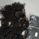 Haftaluv Afro Kinkys Bulk Human Hair 10 Inch 100g Nature Black Afro Kinky Curly Human Hair Bulk for Dreadlock Extensions, Micro Locs, Braiding Twists, Braids and Repair Locs(10 Inch, 1b#)