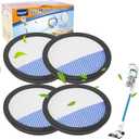 KEEPOW Vacuum Filters Compatible with Eureka RapidClean Pro Cordless Cleaner NEC180 NEC280TL NEC380 NEC480 NEC185 NEC186 NEC190 Vacuum Cleaner Replacement Filters, 4 Pack