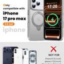 Magnetic 360 Stander for iPhone 17 pro max Case, Gray | Mil-Grade Protective, Shockproof, Translucent Matte Non-Slip Finish, Anti-Scratch Phone Case for iPhone 17 Pro Max
