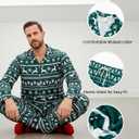 PATPAT Family Christmas Pajamas Matching Sets, Button-Down Pjs Includes Buffalo Plaid Socks Cozy Pajamas for Family (XL)