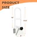 Bathtub Safety Rail, White Bathtub Rail Handle Clamp Railing Bath Grab Bar - Adjustable Shower Hand Grip Handle Assist Grab Bar for Bathroom and Showers, Grab Bar for Elderly and Seniors