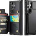 Vinich for Samsung Galaxy S25 Ultra Wallet Case with Card Holder, RFID Blocking Credit Slots Kickstand Shockproof Phone Cover Fit for Galaxy S25 Ultra 6.9" Black