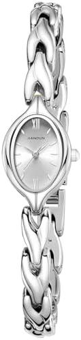 JIANDUN Vintage Women's Oval Bracelet Watch, Waterproof Stainless Steel Band with Adjustment Tool, Retro Ladies Quartz Wristwatch, Perfect for Daily Wear and Special Occasions