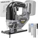 Cordless Jig Saw For Dewalt 20V/18V Battery, Brushless jigsaw tool with Variable Speed, LED Light, 0-45 Bevel Cuts, 3-Position Orbital Action for Straight/Curve/Circle Cutting (Battery Not Include)