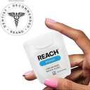 REACH Waxed Dental Floss, Cinnamon, Plaque Remover for Teeth, Shred Resistant, Floss Slides Smoothly, Easy to Use, Waxed, Deep Cleaning Teeth, Oral Care, PFAS Free, for Adults & Kids, 6 Pack, 55 yd