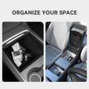 YONZEE 3PCS Center Console Organizer Tray for Tesla Model Y(2020-2024),Model 3(2020-2023) Accessories,with Armrest Hidden Upgrade Center Console Organizer