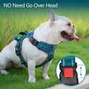 PoyPet No Pull Dog Harness, No Choke Reflective Dog Vest, Adjustable Pet Harnesses with Easy Control Padded Handle for Small Dogs(Tumalo Teal,XS)