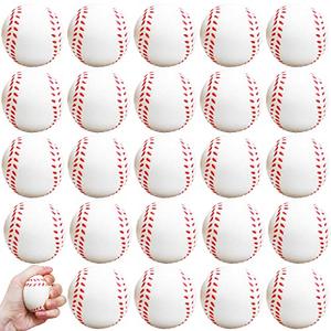 20 Pcs Baseball Stress Ball,2.5 Inch Mini Squeeze Foam Baseball,Relaxable Sports Ball for Themed Party Favors,Decoration,Anxiety Relief