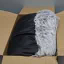 Coohom Oval Calming Donut Cuddler Dog Bed,Shag Faux Fur Cat Bed Washable Round Pillow Pet Bed(30"/36"/43") for Medium Dogs (XL(36"x27"x7"),Light Brown)