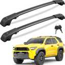 KINGGERI 300LBS Lockable Roof Rack Cross Bars Compatible with Toyota 4Runner 2025 2026 with Raised Side Rails, Aluminum Roof Rails Crossbars Rooftop Cargo Basket Carrier Bag Luggage SUV Accessories