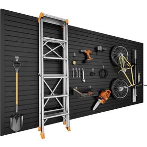 4 x 8 FT Slatwall Panel Garage Wall Organizer, Heavy Duty Slat Wall Paneling Sheets, Interlocking PVC Panels, Garage Slatwall for Tool Organization Mounted Storage Systems