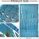 Blue Foil Fringe Curtains Backdrop Blue Streamers Party Decorations for Frozen Birthday Under The Sea Parties Bachelorette Fishing Pool Beach Ocean Theme, Pastel Wall Decor Hanging Door Decorations (5 pack)
