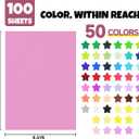 100 Sheets 8.5 x 11 Colored Cardstock,Assorted Colored Cardstock 50 Colors 180GSM/65LB Multicolor Construction Paper for DIY Crafts, School Supplies,Party Decorations (Mix color 100Pcs)