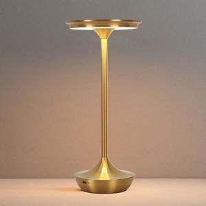 LED Cordless Table Lamp Rechargeable,Portable 6000mAh Battery Outdoor Bedside Table Lamps,3 Color Stepless Dimming Touch Battery Powered Lamp, Table Light for Restaurant/Patio/Camping/Bedroom(Gold)
