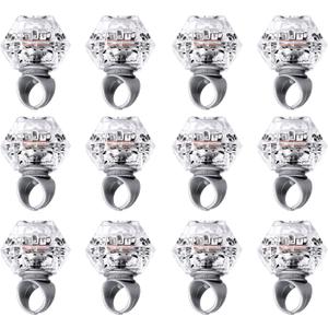 Konsait Flashing Led Light up Rings Bachelorette Party Favors Toys Grow in The Dark Party Suppiles Diamond Bling Rings for Birthday Weddings Bridal Shower Decorations (13pcs)