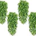 Waipfaru 4Pcs Fake Hanging Plants 3ft Fake Plants UV Resistant Fake Vines Artificial Decor for Indoor Outdoor Party Wall Porch Wedding Decoration,Light Green