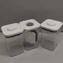 OXO Good Grips 3-PC Small Square Short POP Container Set
