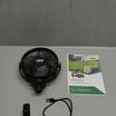 Magnetic Fans for EZGO Club Car Yamaha Golf Carts, Low Noise, 3-Speed Settings 360° Rotatable with Magnetic Mount Base, 8000mAh Large Battery (Black)