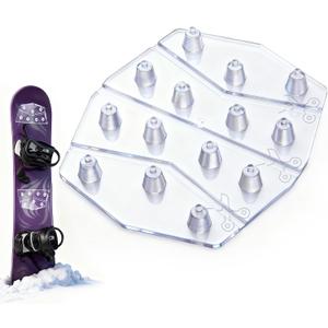 Transparent Snowboard Stomp Pad, Modular Mat Stomp Pad Snowboard with 3D Anti Slip, Cold Resistant Self Adhesive, Clear Design Keeps Board Graphics Visible for Men Women Winter Snow Board Ski