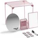 U Brands 4145U01-06 Locker Organizer and Decorating Kit, Back to School Essentials, Blush, 11-Piece, Includes Mirror, Shelf, Magnets, and Other Accessories