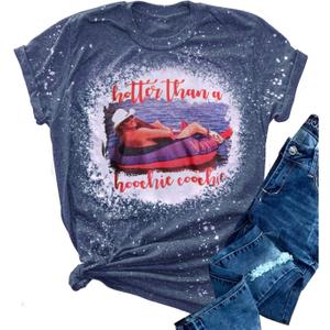 Country Concert Outfits for Women Summer Vintage Graphic Tees Casual Concert Tops 90s Country Shirts Vacation Outfits (X-Large, Blue)