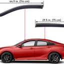 Lightronic Extra Durable Outside-Mount Off-Road Auto Vent Window Visors, Fits 2016-2021 Honda Civic (Sedan), UV Protection Rain Guards, Original Wind Deflectors, Smoke, 4-Pcs